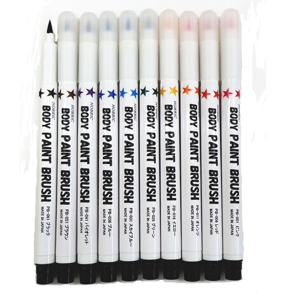 Amazon | HOBBIC ボディペイントブラシ基本10色セット PB-101 | アート